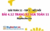 Bài 4.12 SGK Toán 11 tập 1 Kết nối tri thức